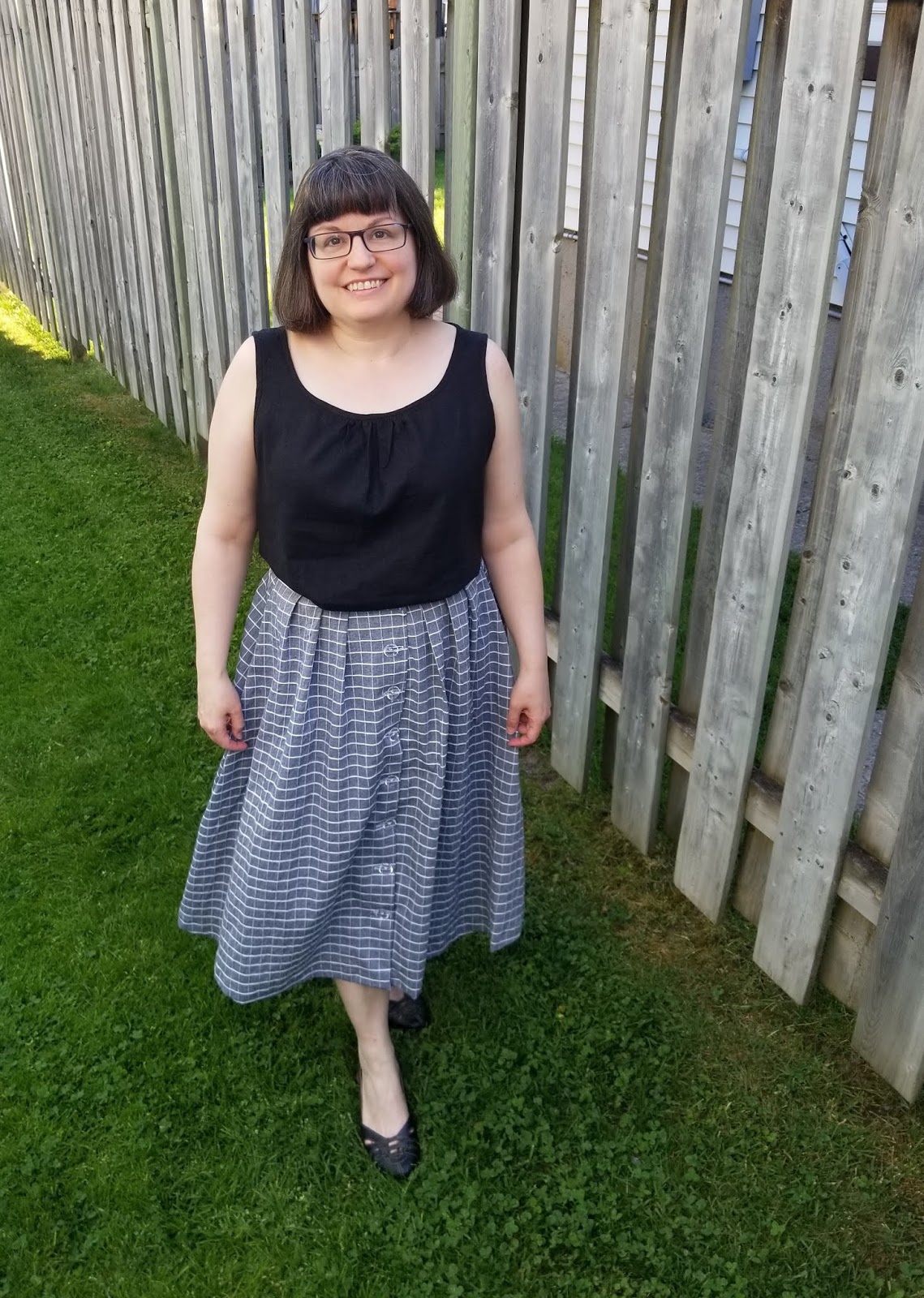 Cotton button down sales skirt